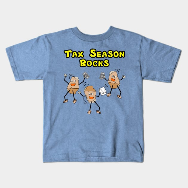 Accountant Tax Season Rocks Kids T-Shirt by Barthol Graphics